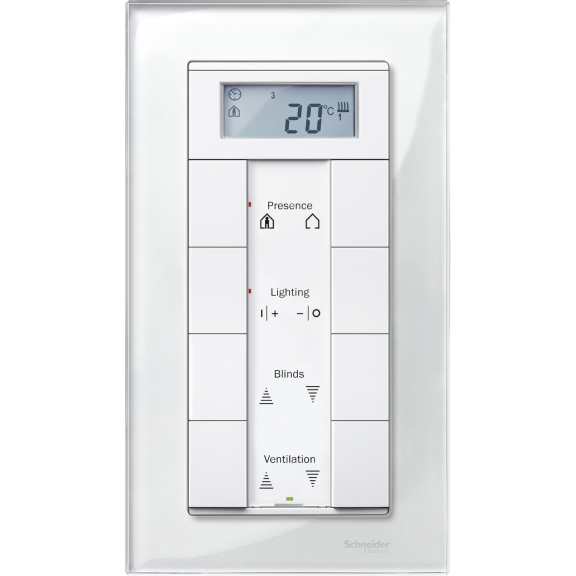 Schneider Electric MTN404819, Merten System M-Elegance Glass, Parlak Beyaz, Tıraş Prizi Çerçevesi