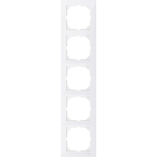 Schneider Electric MTN4050-3619, Merten System M-Pure, Beyaz, Beşli Çerçeve