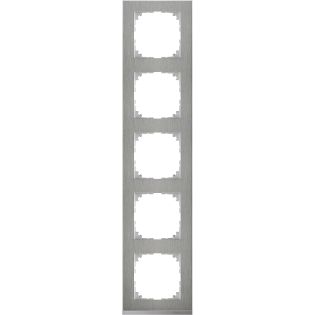 Schneider Electric MTN4050-3646, Merten System M-Pure Decor, Metal, Beşli Çerçeve