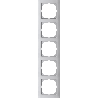 Schneider Electric MTN4050-3660, Merten System M-Pure, Alüminyum, Beşli Çerçeve