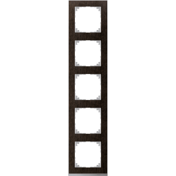 Schneider Electric MTN4050-3671, Merten System M-Pure Decor, Venge, Beşli Çerçeve