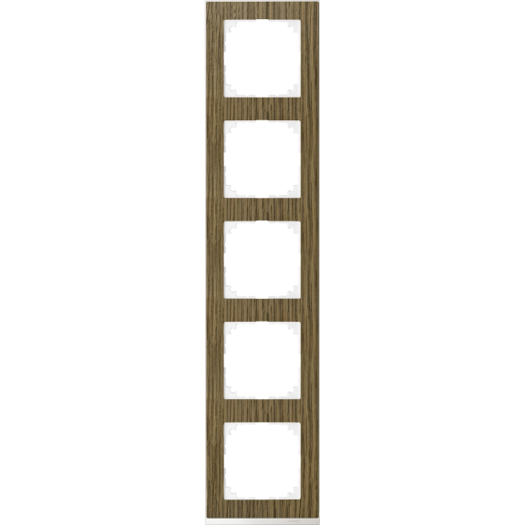 Schneider Electric MTN4050-3674, Merten System M-Pure Decor, Meşe, Beşli Çerçeve