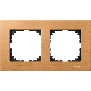 Schneider Electric MTN4052-3470, Merten System M-Elegance Wood, Kayın, İkili Çerçeve