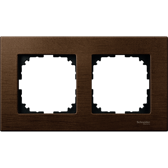 Schneider Electric MTN4052-3473, Merten System M-Elegance Wood, Ceviz, İkili Çerçeve