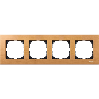 Schneider Electric MTN4054-3470, Merten System M-Elegance Wood, Kayın, Dörtlü Çerçeve