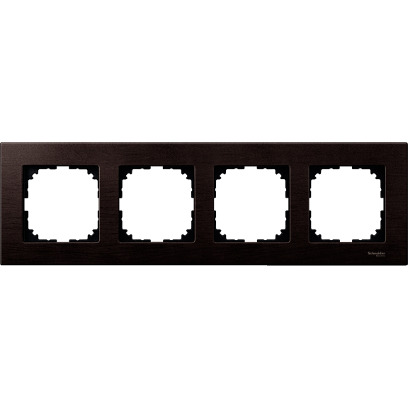 Schneider Electric MTN4054-3471, Merten System M-Elegance Wood, Venge, Dörtlü Çerçeve