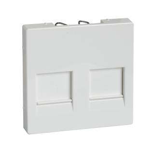 Schneider Electric MTN4562-0319, Merten System M, Beyaz, Boş Data Prizi Kapağı, İkili, RJ45