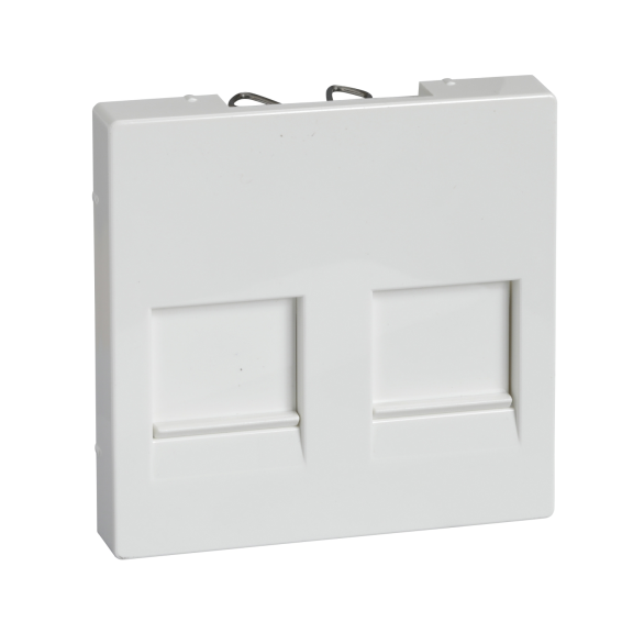 Schneider Electric MTN4562-0319, Merten System M, Beyaz, Boş Data Prizi Kapağı, İkili, RJ45