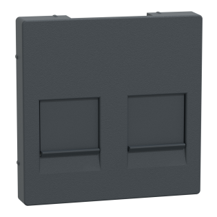 Schneider Electric MTN4562-0414, Merten System M, Antrasit, Boş Data Prizi Kapağı, İkili, RJ45