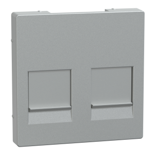 Schneider Electric MTN4562-0460, Merten System M, Alüminyum, Boş Data Prizi Kapağı, İkili, RJ45