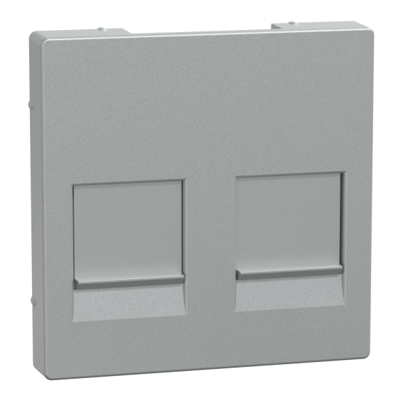 Schneider Electric MTN4562-0460, Merten System M, Alüminyum, Boş Data Prizi Kapağı, İkili, RJ45