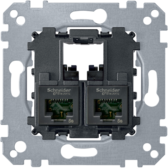 Schneider Electric MTN4575-0002, Merten, Data Prizi Mekanizması, İkili, RJ45, Cat5 UTP