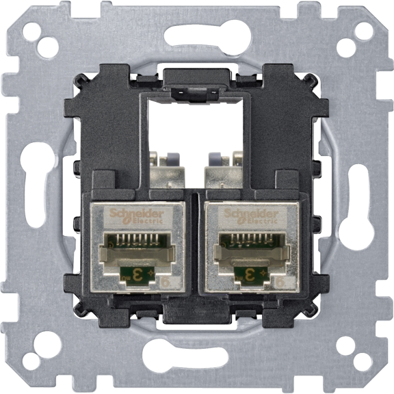 Schneider Electric MTN4576-0022, Merten, Data Prizi Mekanizması, İkili, RJ45, Cat6a STP