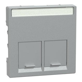 Schneider Electric MTN466560, Merten System M, Alüminyum, Data Prizi Kapağı, İkili, RJ45