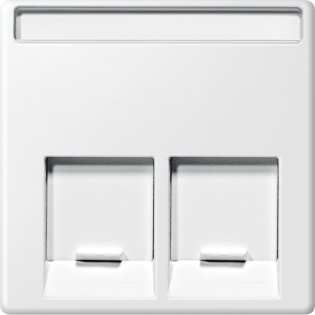 Schneider Electric MTN469919, Merten System M, Beyaz, Data Prizi Kapağı, İkili, RJ45