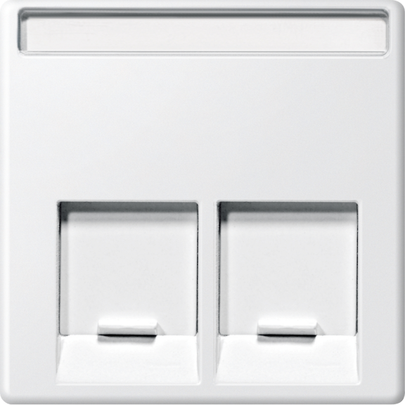 Schneider Electric MTN469919, Merten System M, Beyaz, Data Prizi Kapağı, İkili, RJ45