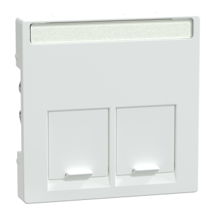 Schneider Electric MTN469925, Merten System M, Aktif Beyaz, Data Prizi Kapağı, İkili, RJ45
