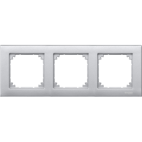 Schneider Electric MTN486360, Merten System M-Plan, Alüminyum, Üçlü Çerçeve