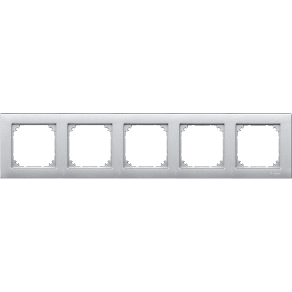 Schneider Electric MTN486560, Merten System M-Plan, Alüminyum, Beşli Çerçeve