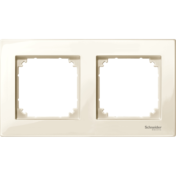 Schneider Electric MTN515244, Merten System M-Plan, Krem, İkili Çerçeve