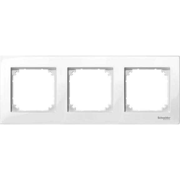 Schneider Electric MTN515319, Merten System M-Plan, Beyaz, Üçlü Çerçeve