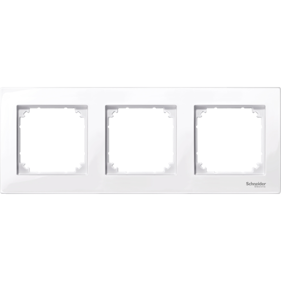 Schneider Electric MTN515325, Merten System M-Plan, Aktif Beyaz, Üçlü Çerçeve
