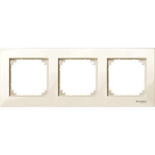 Schneider Electric MTN515344, Merten System M-Plan, Krem, Üçlü Çerçeve