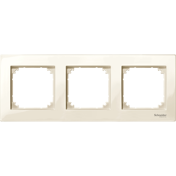 Schneider Electric MTN515344, Merten System M-Plan, Krem, Üçlü Çerçeve