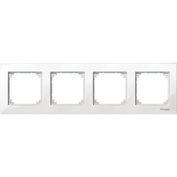 Schneider Electric MTN515419, Merten System M-Plan, Beyaz, Dörtlü Çerçeve