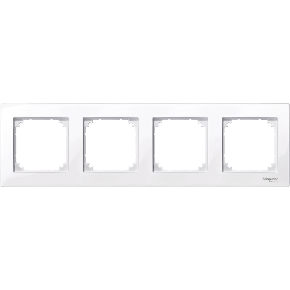 Schneider Electric MTN515425, Merten System M-Plan, Aktif Beyaz, Dörtlü Çerçeve