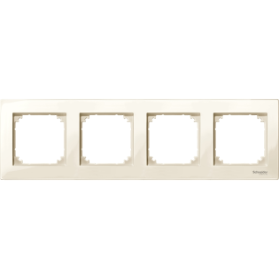 Schneider Electric MTN515444, Merten System M-Plan, Krem, Dörtlü Çerçeve