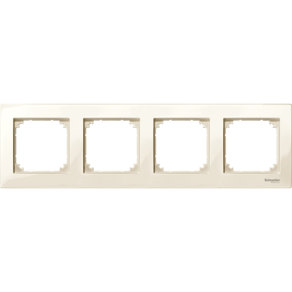 Schneider Electric MTN515444, Merten System M-Plan, Krem, Dörtlü Çerçeve