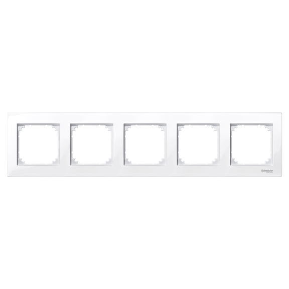 Schneider Electric MTN515525, Merten System M-Plan, Aktif Beyaz, Beşli Çerçeve