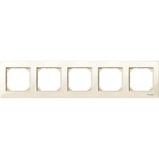 Schneider Electric MTN515544, Merten System M-Plan, Krem, Beşli Çerçeve