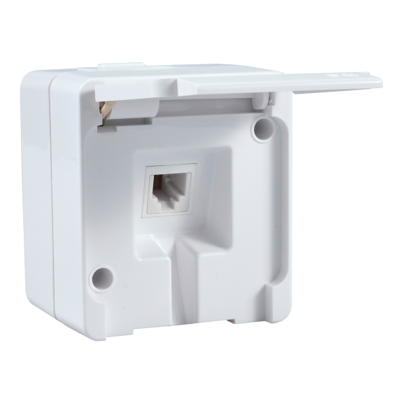 Schneider Electric NML4100121, Nemliyer, Beyaz, Sıva Üstü Telefon Prizi, RJ11