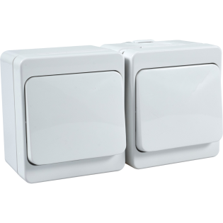 Schneider Electric NML7700121, Nemliyer, Beyaz, Sıva Üstü Kombine İkili Anahtar