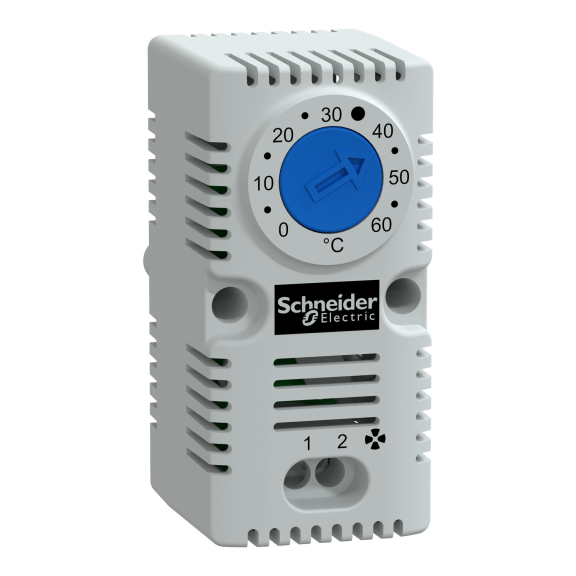 Schneider Electric NSYCCOTHO, ClimaSys, Fan Uygulaması için Basit Pano Termostatı, Mavi, 0...+60°C, 1NA