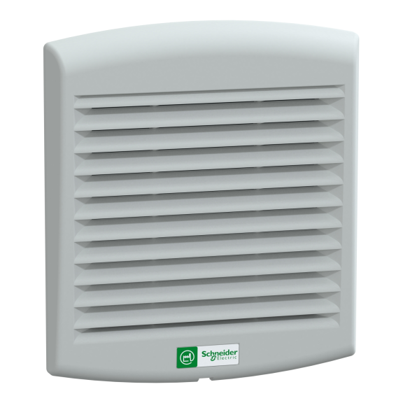 Schneider Electric NSYCVF85M230PF, ClimaSys, Çıkış Izgaralı ve Filtreli Fan, 125x125mm, IP54, 85 m³/h, 230 Volt AC