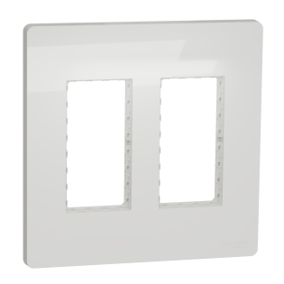 Schneider Electric NU022418, Unica System Plus, Beyaz, 2x4 Modül Çerçeve