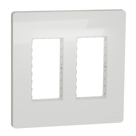 Schneider Electric NU022418, Unica System Plus, Beyaz, 2x4 Modül Çerçeve