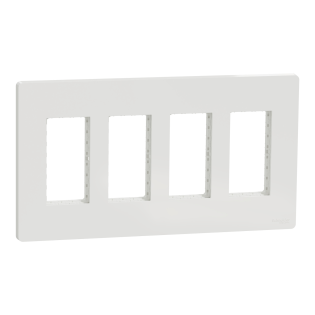Schneider Electric NU024418, Unica System Plus, Beyaz, 4x4 Modül Çerçeve