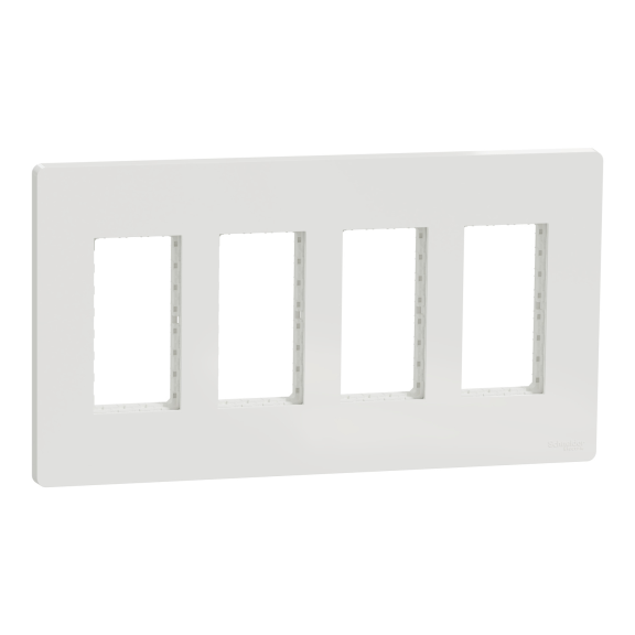 Schneider Electric NU024418, Unica System Plus, Beyaz, 4x4 Modül Çerçeve