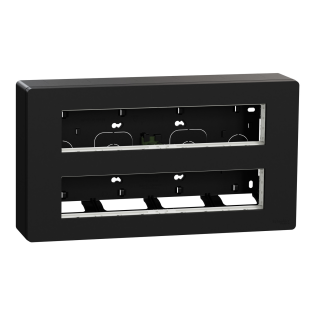 Schneider Electric NU121054, Unica System Plus, Antrasit, 2x10 Modül Sıva Üstü Yatay Çalışma İstasyonu