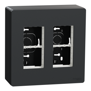 Schneider Electric NU122454, Unica System Plus, Antrasit, 2x4 Modül Sıva Üstü Dikey Çalışma İstasyonu