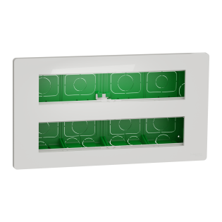 Schneider Electric NU171020, Unica System Plus, Beyaz, 2x10 Modül Sıva Altı Yatay Çalışma İstasyonu