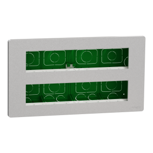 Schneider Electric NU171030, Unica System Plus, Alüminyum, 2x10 Modül Sıva Altı Yatay Çalışma İstasyonu