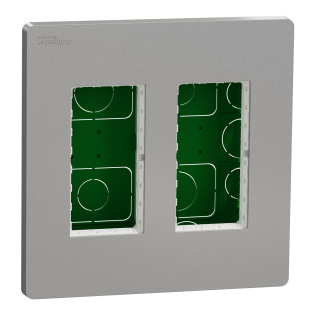 Schneider Electric NU172430, Unica System Plus, Alüminyum, 2x4 Modül Sıva Altı Dikey Çalışma İstasyonu