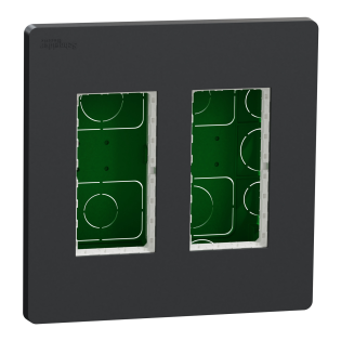 Schneider Electric NU172454, Unica System Plus, Antrasit, 2x4 Modül Sıva Altı Dikey Çalışma İstasyonu
