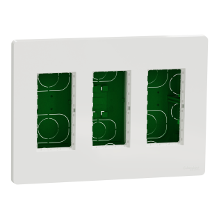 Schneider Electric NU173418, Unica System Plus, Beyaz, 3x4 Modül Sıva Altı Dikey Çalışma İstasyonu