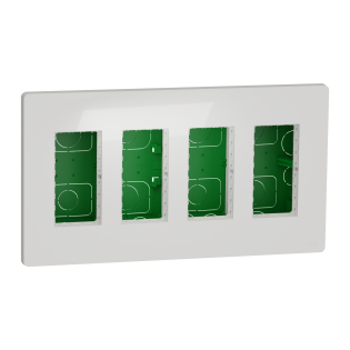 Schneider Electric NU174418, Unica System Plus, Beyaz, 4x4 Modül Sıva Altı Dikey Çalışma İstasyonu
